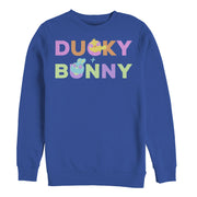 Men's Toy Story Ducky & Bunny Rainbow Text  Adult Sweatshirt