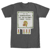 Men's Nintendo Legend of Zelda Dangerous to go Alone  Adult T-Shirt