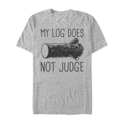 Men's Twin Peaks Log Does Not Judge  Adult T-Shirt