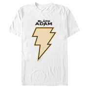 Men's Black Adam Yellow Lightning Bolt  Adult T-Shirt