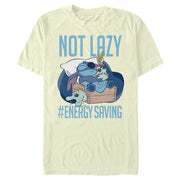 Men's Lilo & Stitch Not Lazy, Saving Energy  Adult T-Shirt