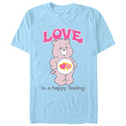 Men's Care Bears Love Is a Happy Feeling  Adult T-Shirt