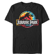 Men's Jurassic Park Groovy Tie-Dye Logo  Adult T-Shirt