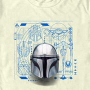 Men's Star Wars: The Mandalorian Icons Blue Prints  Adult T-Shirt