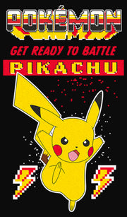 Men's Pokemon Get Ready to Battle Pikachu Retro  Adult Tank Top