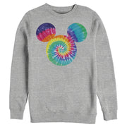 Men's Mickey & Friends Rainbow Tie-Dye Mickey Mouse Logo  Adult Sweatshirt