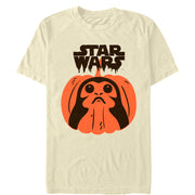 Men's Star Wars The Last Jedi Halloween Porg-o'-Lantern  Adult T-Shirt