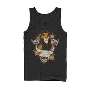 Men's Lion King Scar Surrounded By Idiots Tattoo  Adult Tank Top