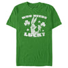 Men's Looney Tunes St. Patrick's Day Bugs Bunny Who Needs Luck?  Adult T-Shirt