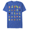 Men's Nintendo Super Mario Bros Pixel Cast  Adult T-Shirt