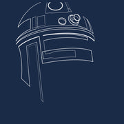 Men's Star Wars R2-D2 Outline  Adult T-Shirt