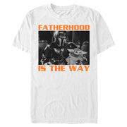 Men's Star Wars: The Mandalorian Fatherhood is the Way Grogu and Din Djarin  Adult T-Shirt