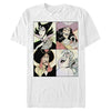 Men's Disney Princesses Villains Anime Watercolor Panels  Adult T-Shirt