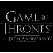 Men's Game of Thrones Iron Anniversary Metal Logo  Adult T-Shirt