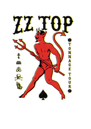 Men's ZZ TOP Devil Spades  Adult T-Shirt