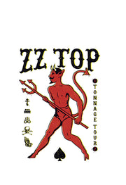 Men's ZZ TOP Devil Spades  Adult Tank Top