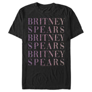 Men's Britney Spears Cheetah Repeating Name  Adult T-Shirt