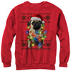 Men's Lost Gods Ugly Christmas Pug Lights  Adult Sweatshirt