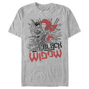 Men's Marvel Black Widow Animated Approach  Adult T-Shirt