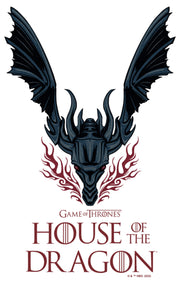 Men's Game of Thrones: House of the Dragon Fire-Breathing Dragon Logo  Adult T-Shirt