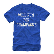 Women's CHIN UP Will Run For Champagne  Adult Boyfriend Tee