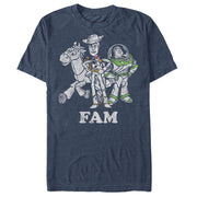 Men's Toy Story Buzz Lightyear and Woody Fam  Adult T-Shirt