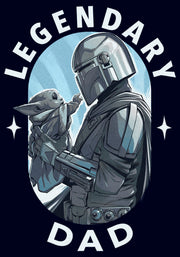 Men's Star Wars: The Mandalorian Legendary Dad Din Djarin and Grogu  Adult T-Shirt