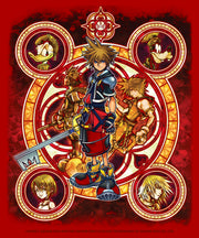 Men's Kingdom Hearts 2 Stained Glass Art  Adult T-Shirt