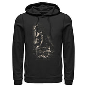 Men's Batman Grunge Hero in Shadow  Adult Pull Over Hoodie