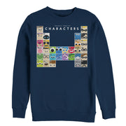 Men's Pixar Character Periodic Table  Adult Sweatshirt