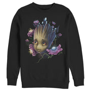 Men's Marvel Guardians of the Galaxy Flower Baby Groot  Adult Sweatshirt