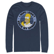 Men's The Simpsons Brain My Damage  Adult Long Sleeve Shirt