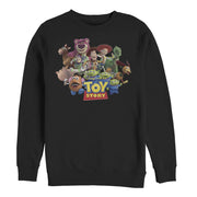 Men's Toy Story Character Logo Scene  Adult Sweatshirt