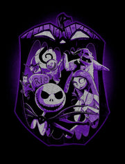 Men's The Nightmare Before Christmas Purple Group Portrait  Adult T-Shirt