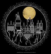 Men's Harry Potter Hogwarts Line Art Moonrise  Adult T-Shirt