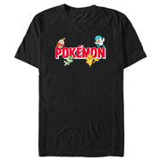 Men's Pokemon Logo Characters  Adult T-Shirt