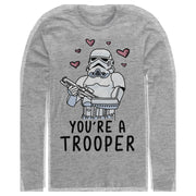 Men's Star Wars Valentine's Day You're A Trooper  Adult Long Sleeve Shirt