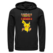 Men's Pokemon Get Ready to Battle Pikachu Retro  Adult Pull Over Hoodie