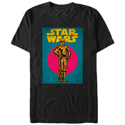 Men's Star Wars C-3PO Trading Card  Adult T-Shirt