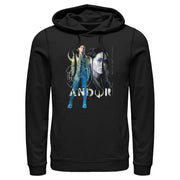 Men's Star Wars: Andor Female Rebel Glitched  Adult Pull Over Hoodie