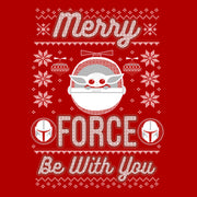 Men's Star Wars: The Mandalorian Christmas The Child Ugly Space Pod  Adult T-Shirt