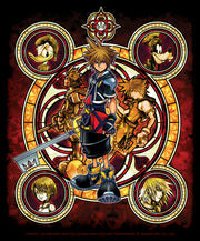 Men's Kingdom Hearts 2 Stained Glass Art  Adult Long Sleeve Shirt