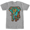 Men's Lost Gods Henna Elephant Print  Adult T-Shirt