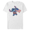 Men's Lilo & Stitch Tropical American Flag  Adult T-Shirt