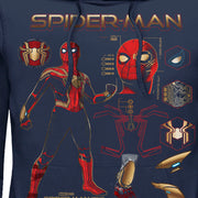 Men's Marvel Spider-Man: No Way Home Iron Suit Gear  Adult Pull Over Hoodie