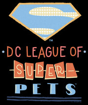 Men's DC League of Super-Pets Superman Dot Logo Cutouts  Adult T-Shirt