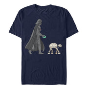 Men's Star Wars Darth Vader AT-AT Walking the Dog  Adult T-Shirt