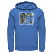 Men's MTV Cheetah Print Logo  Adult Pull Over Hoodie