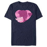 Men's Star Wars Princess Leia I Love You Heart  Adult T-Shirt