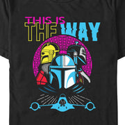 Men's Star Wars: The Mandalorian This is the Way Colorful  Adult T-Shirt